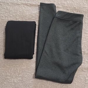 Serra Brand Black and Gray Fleece Lined Leggings